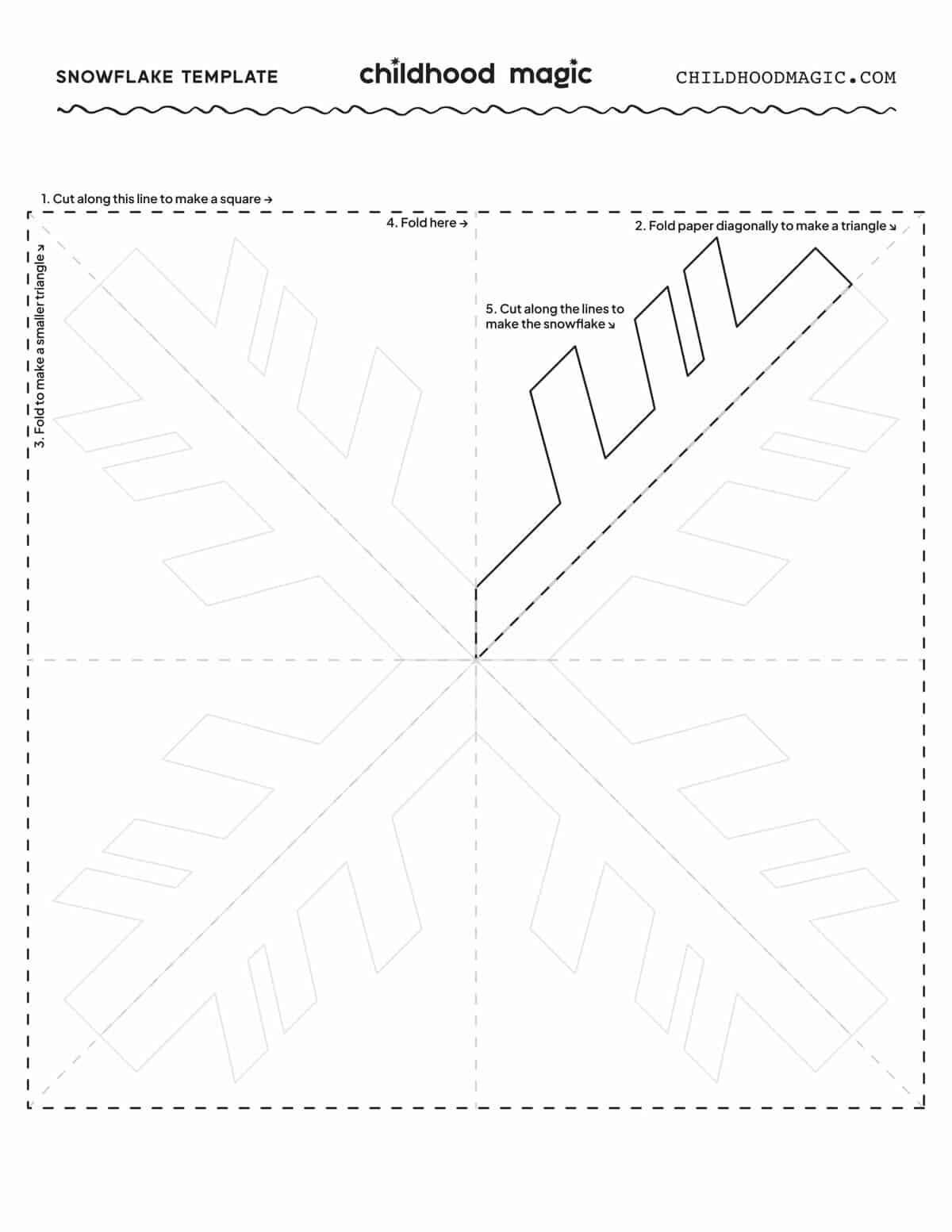 how to make a paper snowflake- with 10 free printables - childhood